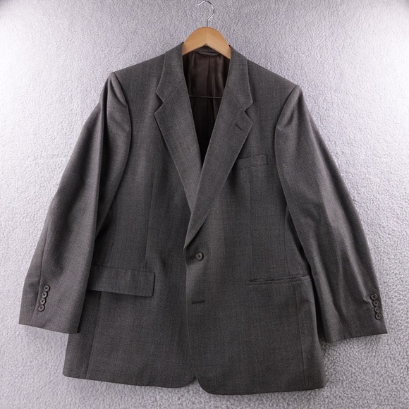 Christian Dior Monsieur Mens 44R Classic Gray Wool Blend Suit‎ Jacket Blazer